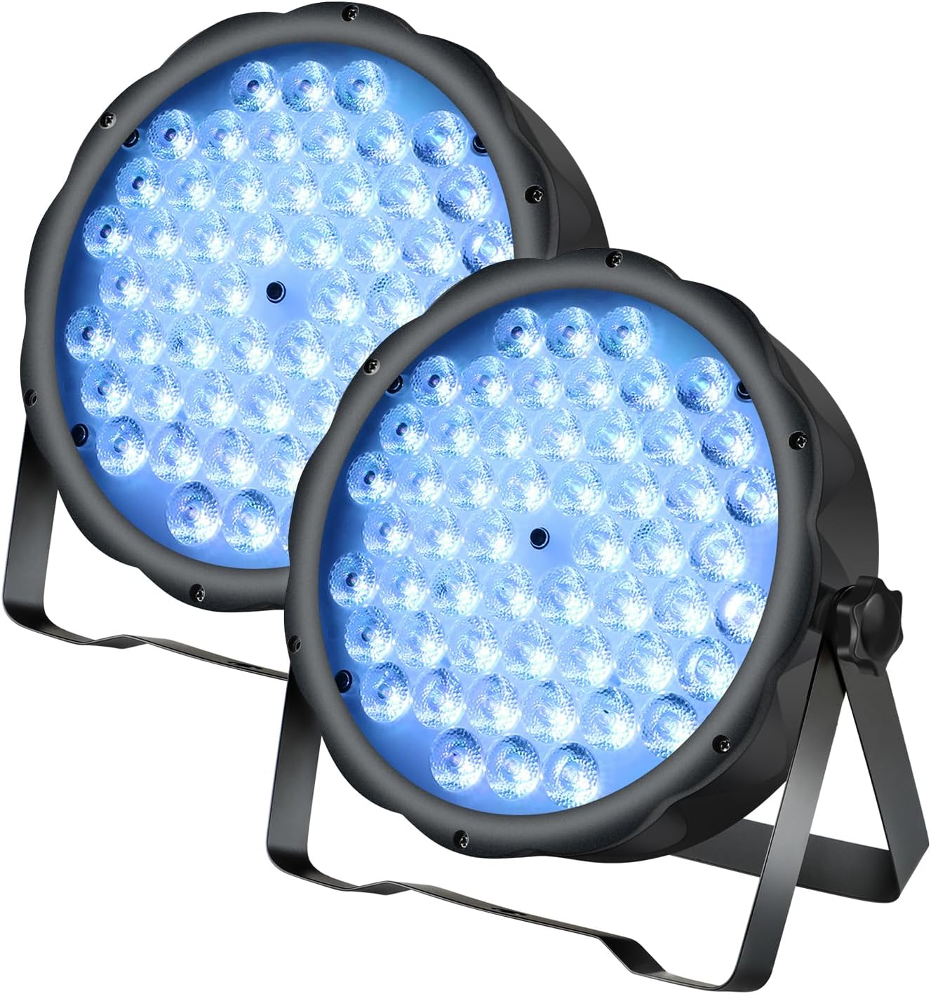 BETOPPER LED Par Lights 54 x 1.5W, RGB Stage Lights DMX DJ Lighting Sound Activated with Stand, Strobe Light & Wash Par Lighting DMX for Parties, Church, Wedding, Bars, 4 Pack