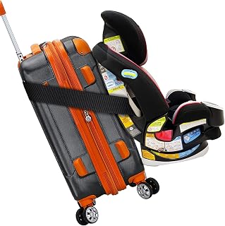 Car Seat Travel Belt, Car Seat Travel Strap, Car Seat Luggage Strap to Convert Your Car Seat and Carry on Luggage in an Airport Car Seat Stroller & Carrier!!!