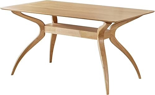 Miniatura 4 de Christopher Knight Home Idalia - Juego de comedor rectangular de patas curvas, 5 piezas, roble natural y té verde