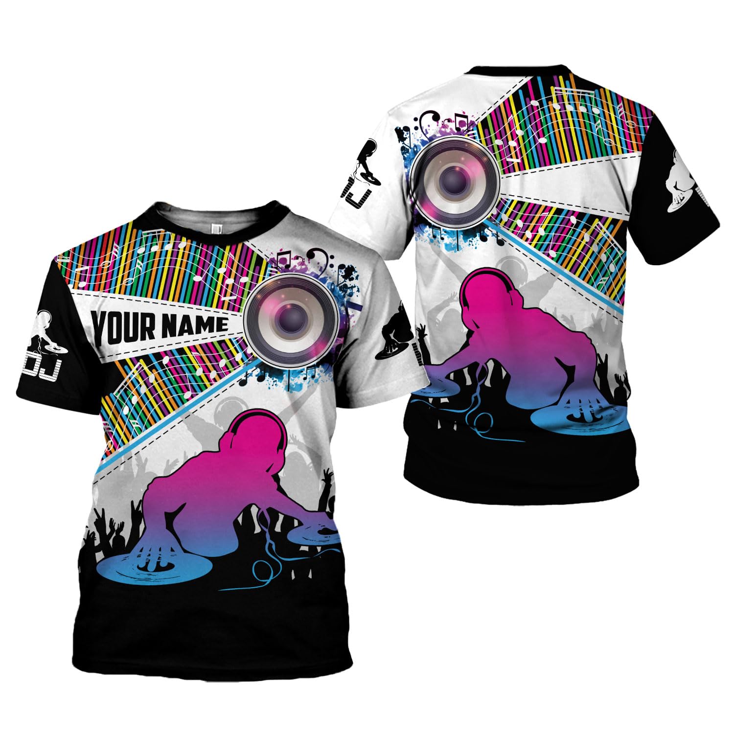 Custom DJ Tshirts Shirts for Men, DJ Gifts for Women, Best Gifts for DJs Men, 3D DJ T Shirt Funny DJ Gifts, DJ Music Costume