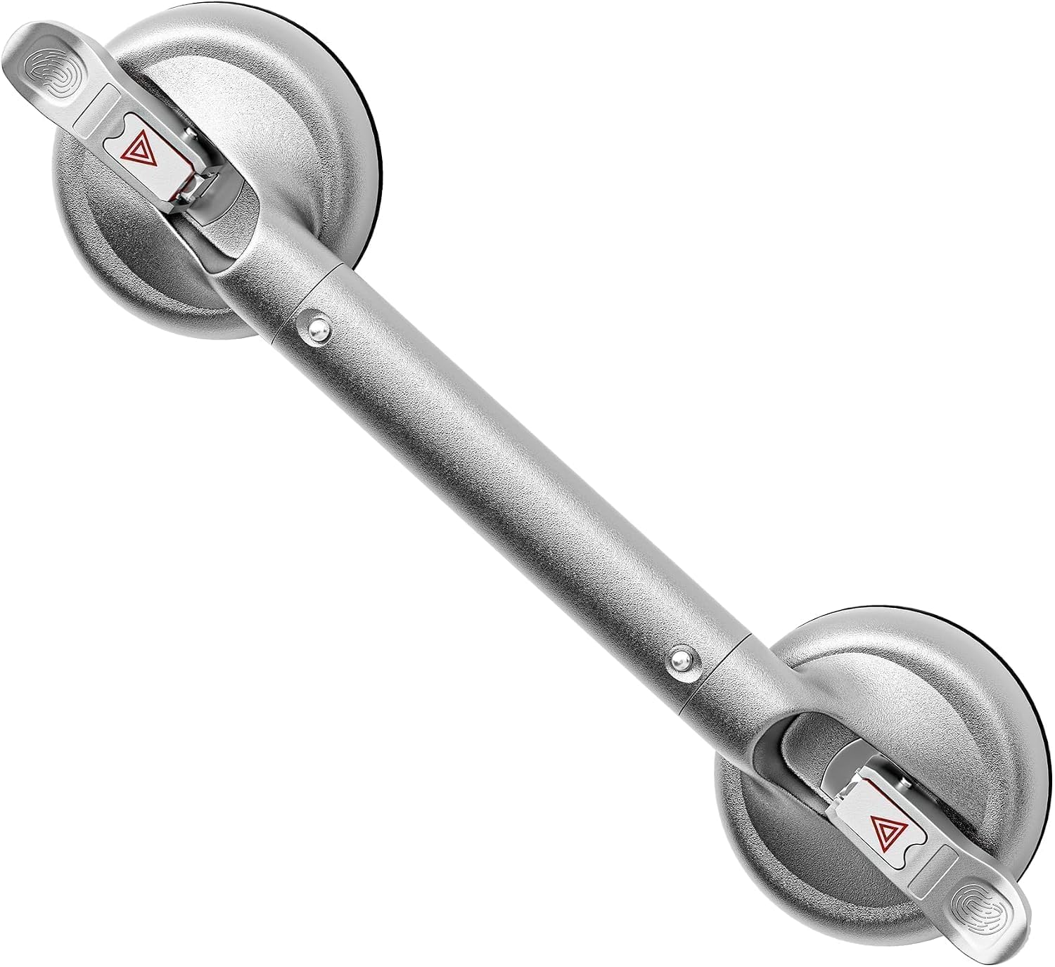 SPECILITE Barras de agarre de 17 pulgadas para bañeras y duchas con fuerte discapacidad de succión, asas para personas mayores, pasamanos de seguridad para baño, azulejos de inodoro, vidrio gris