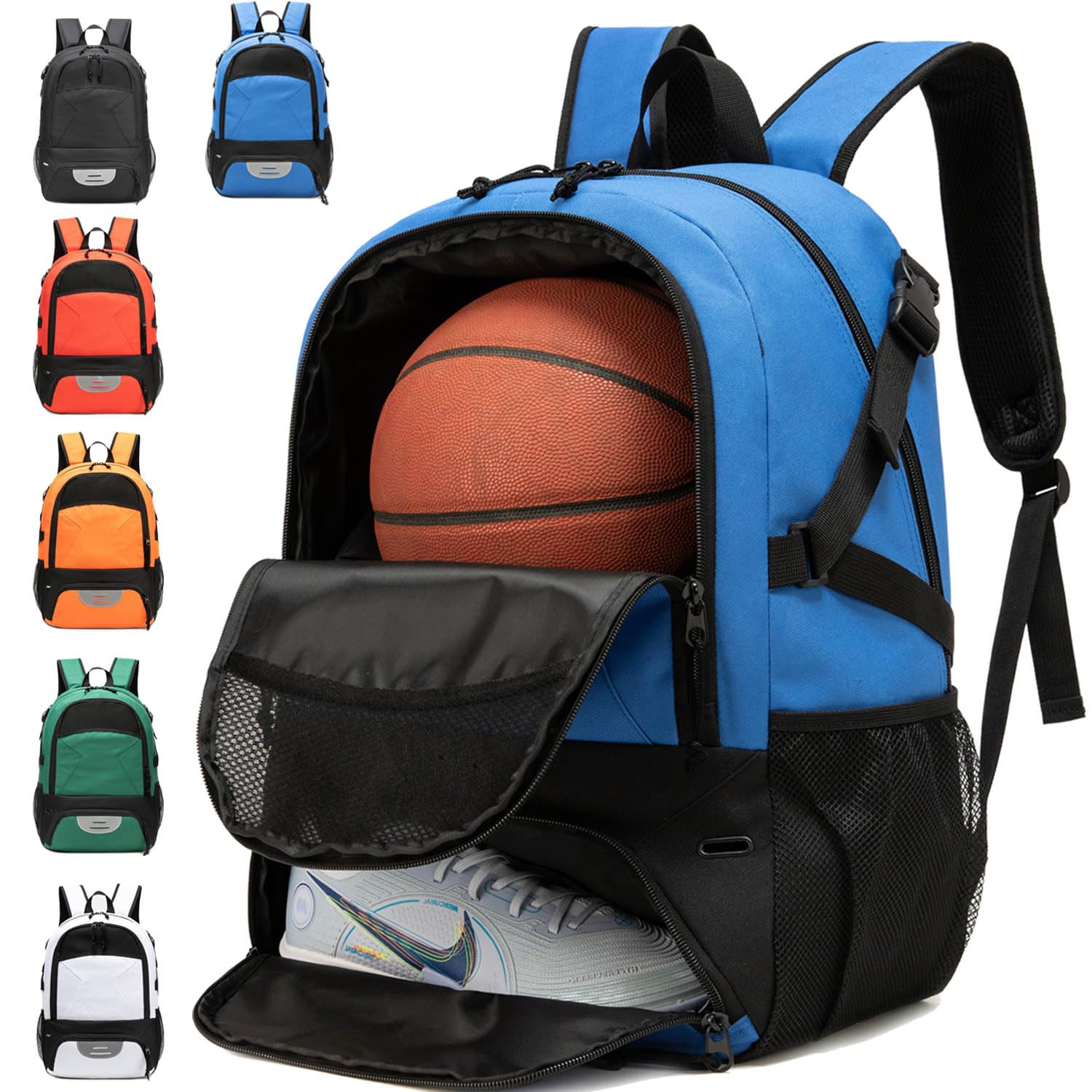 Mochila de baloncesto, bolsas de equipo deportivo de gran capacidad para baloncesto, fútbol y voleibol.