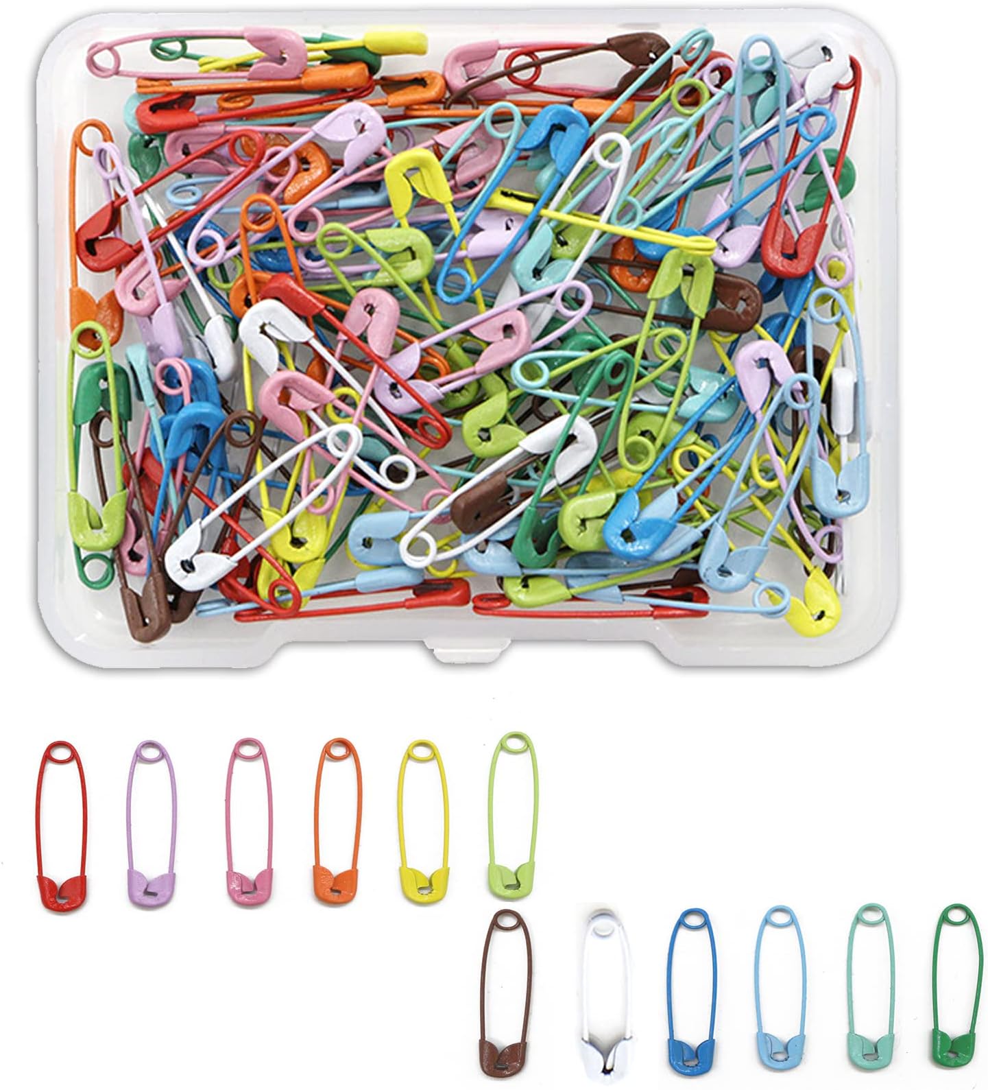 50 Spille Da Balia In 4 Misure - Con Scatola Protettiva, Acciaio Al Carbonio - Foto 9