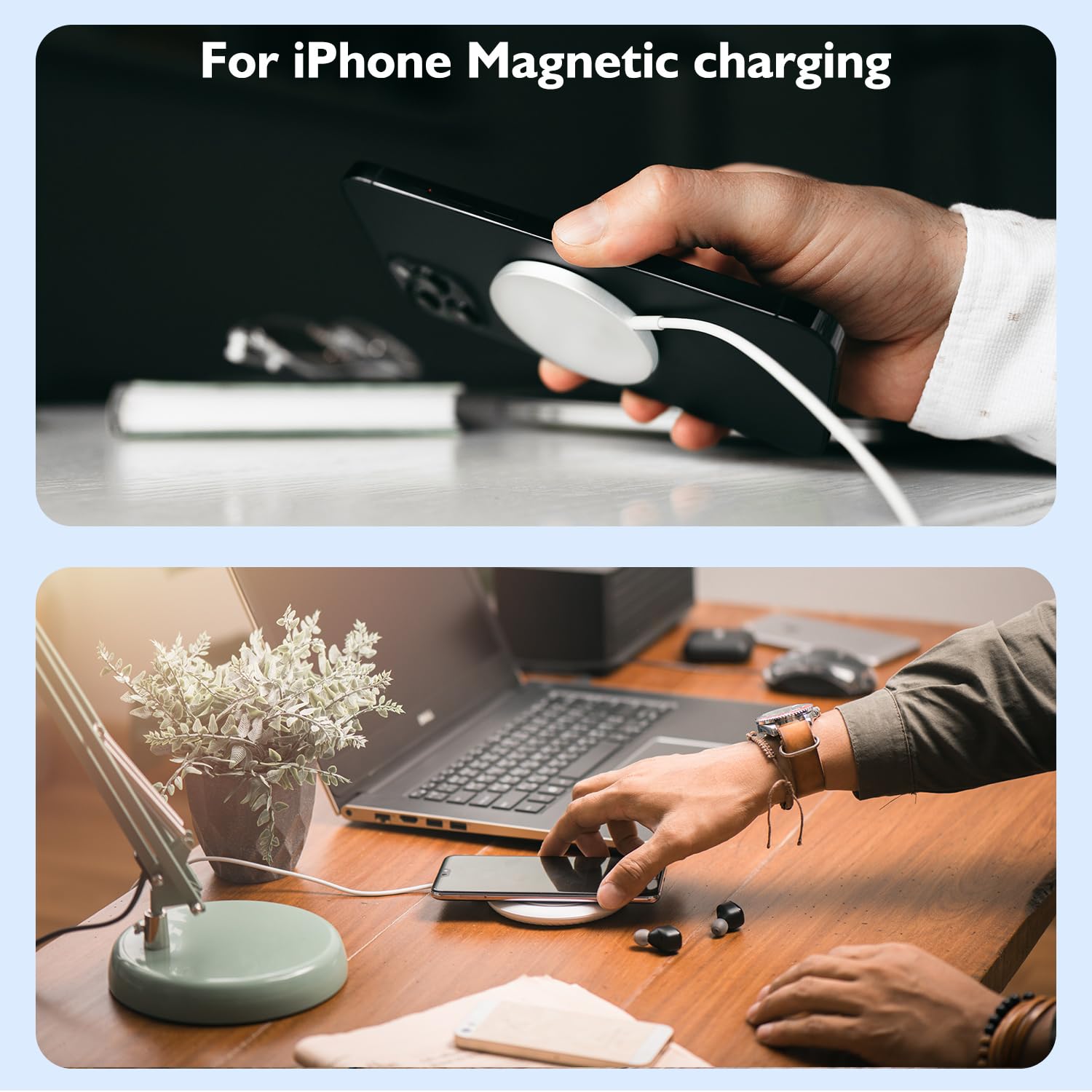 Ładowarka magnetyczna do iPhone'a 16, 16 m, USB C i Phone 16 15, bezprzewodowa podkładka ładująca i szybki blok ładowania PD USB C, szybka ładowarka do telefonu Apple Mag-Safe do iPhone'a 16/16 Pro