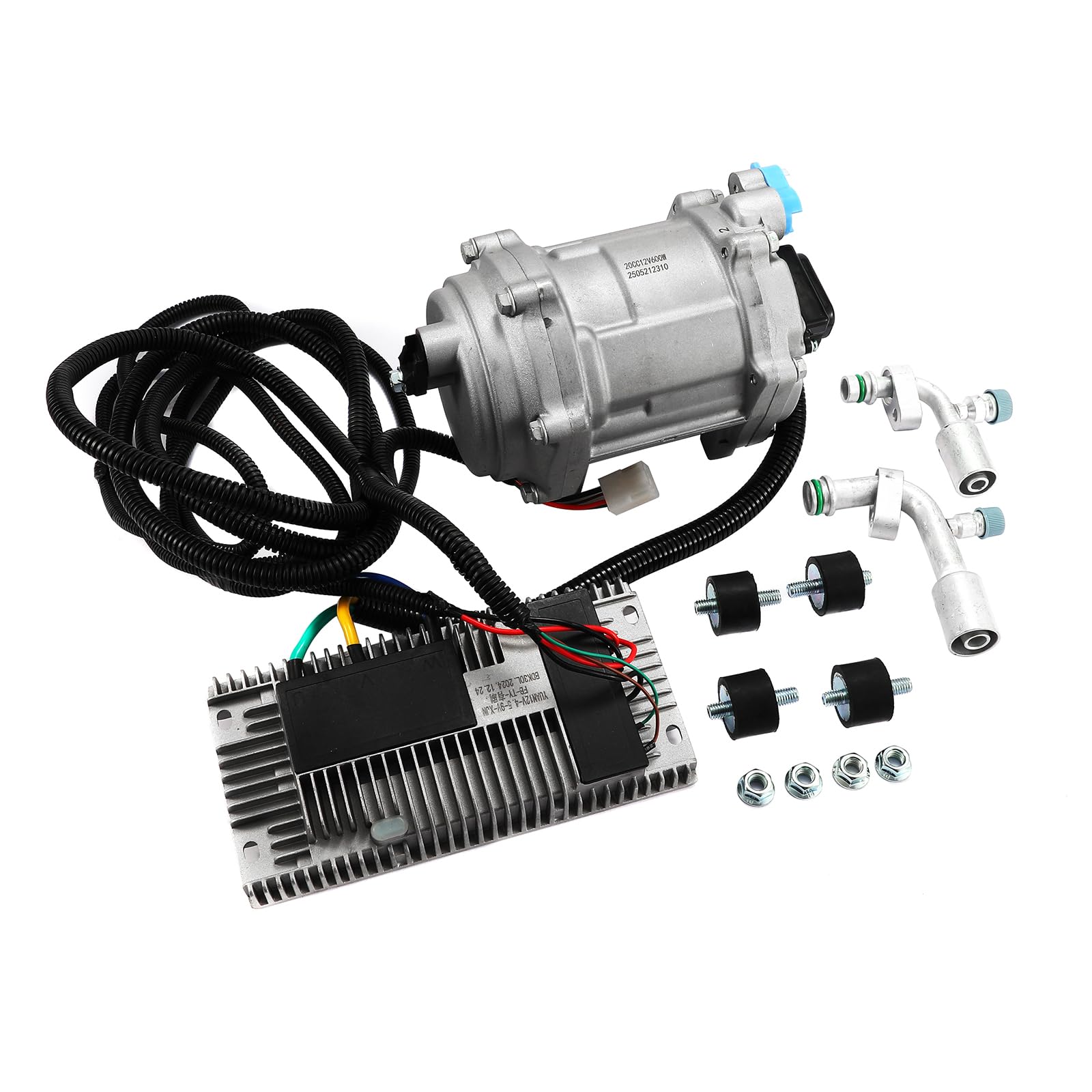 Photo 1 of ZFQPTO 12V Auto Compressor Universal AC Electric Compressor 20cc/r Air Conditioner Compressor AC.100.3851 for R134a