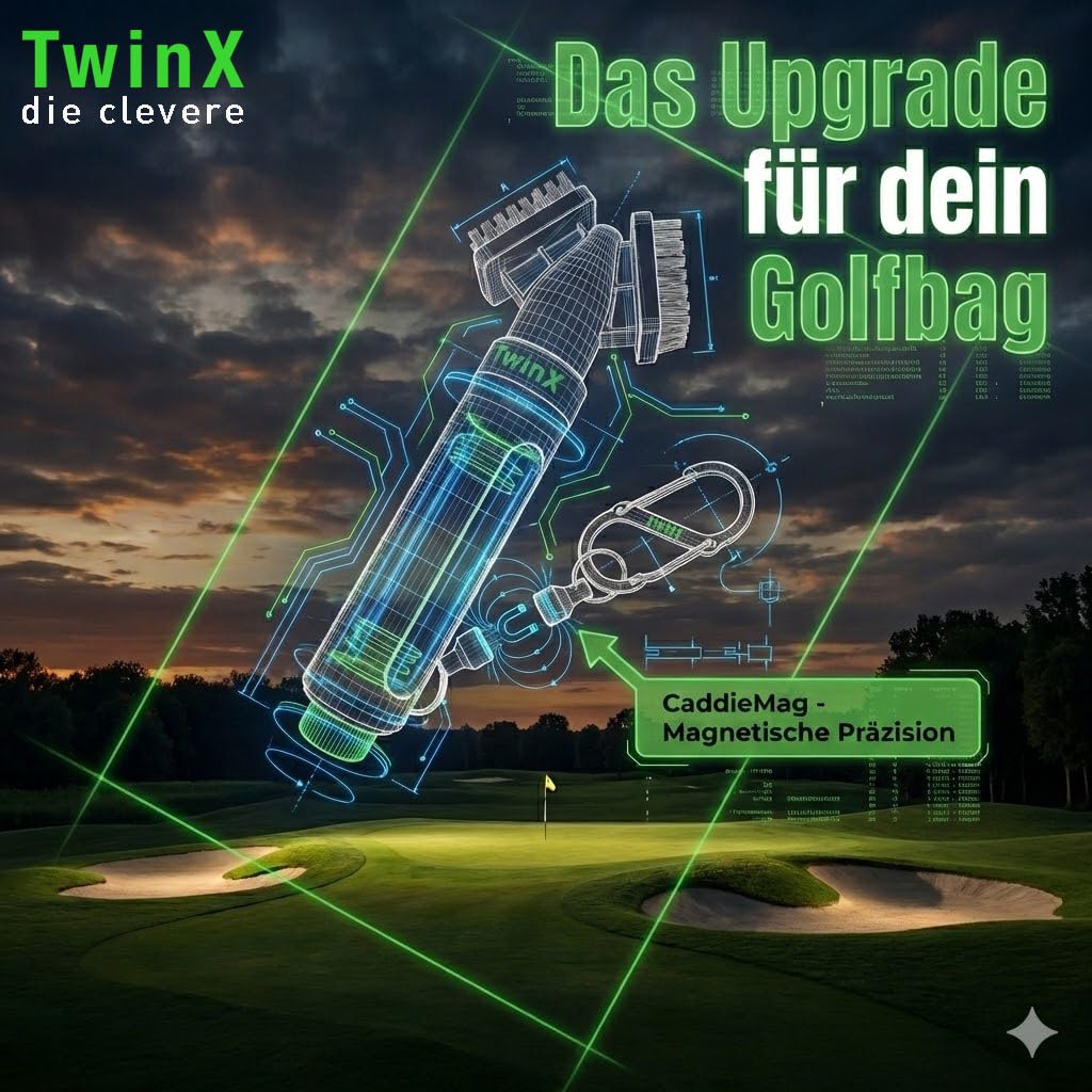 Spazzola da golf Premium con serbatoio dell'acqua e funzione spray, nuovo sistema a doppia setole adatto per tutte le mazze da golf, spazzola per mazza da golf, magnete e moschettone per borsa da golf