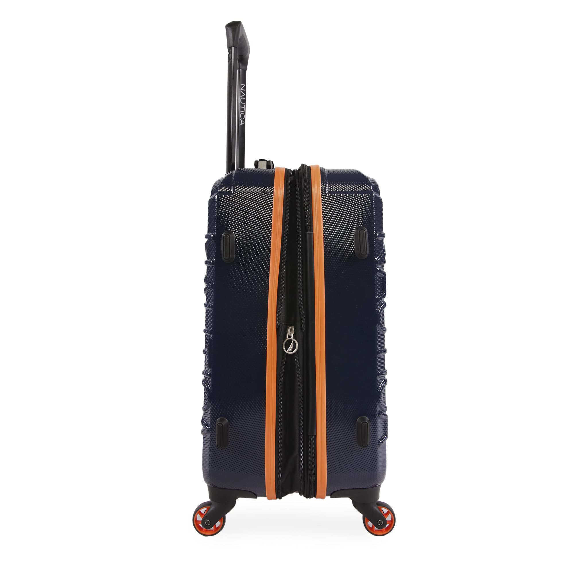 NAUTICA Bagaglio Hardside Spinner Betulla, blu navy/arancione., Checked-Large 29-Inch, Bagaglio Hardside Spinner Betulla