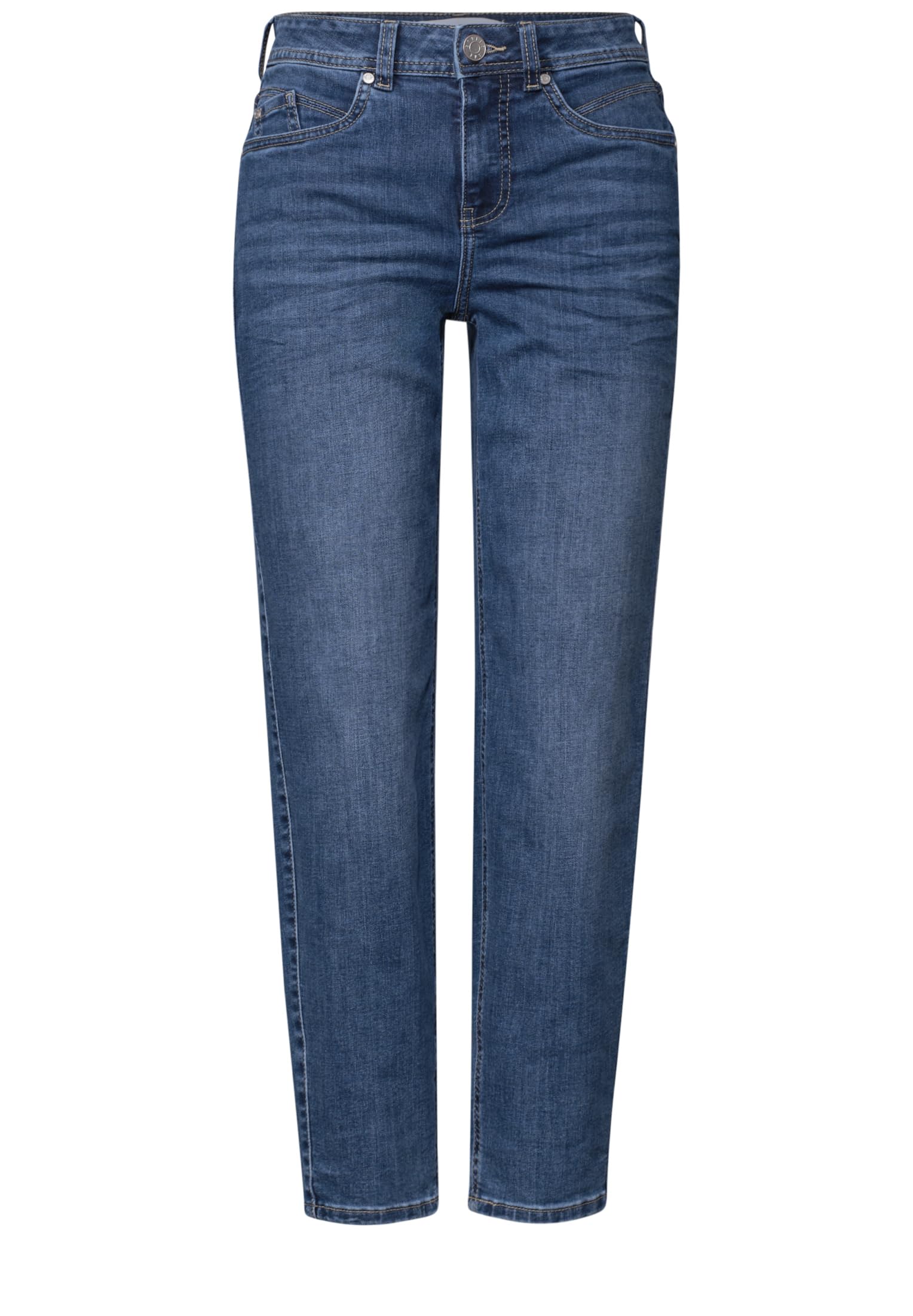 Street One Damen High Waist Barrel Leg Jeans im Loose Fit 3819016