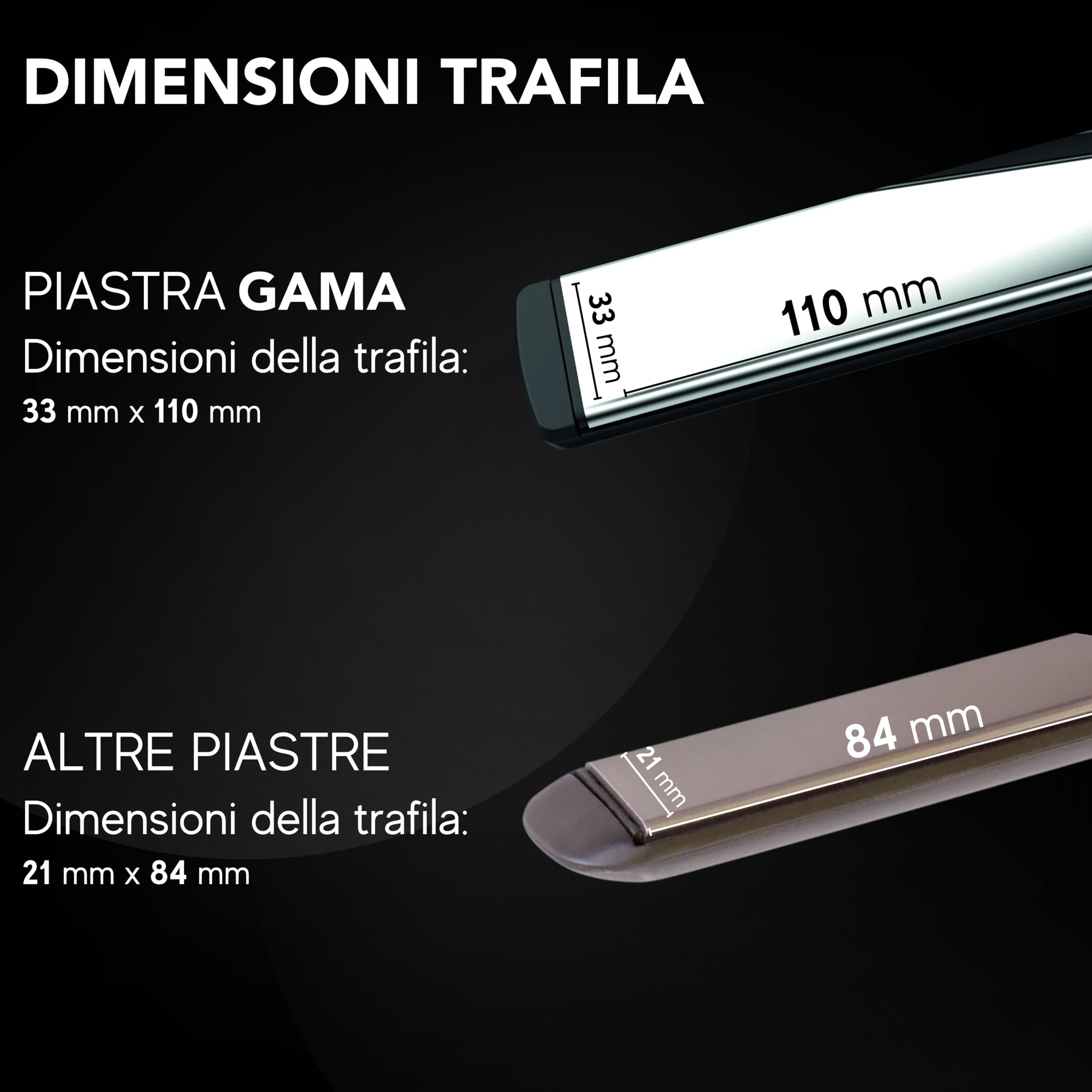 GA.MA Italy Professional, Piastra per Capelli G-Style Oxy-Active Wide & Long, Tecnologia Oxy-Active per Capelli Brillanti, Trafile Extra Larghe per Styling Rapido, Temperatura Fissa a 230°C, Nero