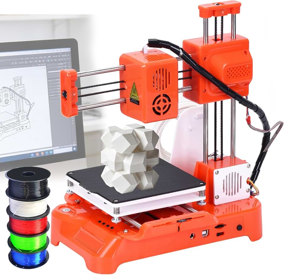 Impressora 3d Para Iniciantes,Nivelamento AutomáTico,Extrusora De Acionamento Direto Com 5rolos De Filamento Pla Para Uso DoméStico E Escolar,Expanda Seus Horizontes