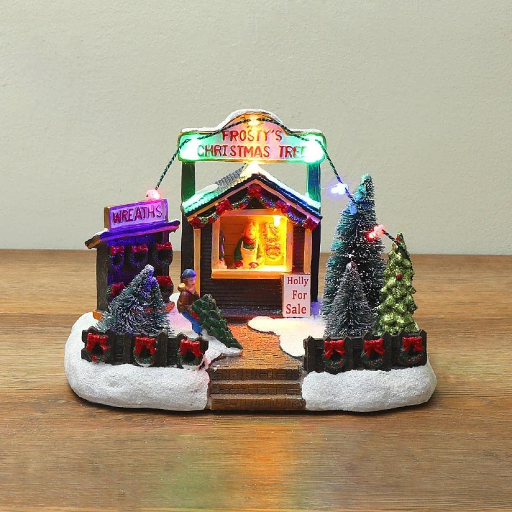 Addobbi Natalizi Decorazioni Natalizie Addobbi Natale Casa del Commissario Incandescente Casetta Decorazioni Natalizie Decorazioni per Regali di Natale-Casa A Baldacchino Luminosa