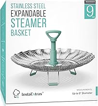 Stainless Steel Expandable Steamer Basket - Collapsible Steam Cooking Insert For Steaming Food, Vegetable - Compatible Wit...
