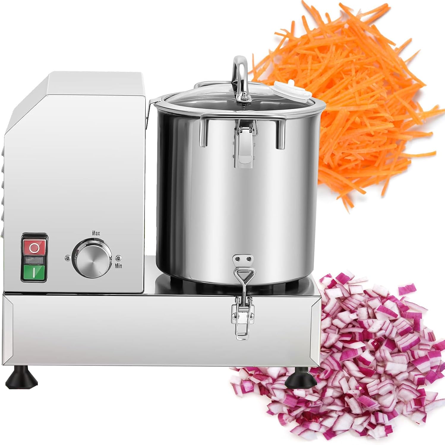 Commercial Food Processor, with Perforated Lid to Add Ingredients While Working, Food Chopper Processor Machine,6l