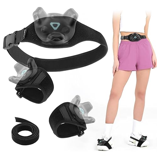 Park Sung Tracker Straps and Belt, Foot Trackerstrap for HTC Vive Tracker, Full Body Tracking, Adjustable, Structure and Material Upgrade,