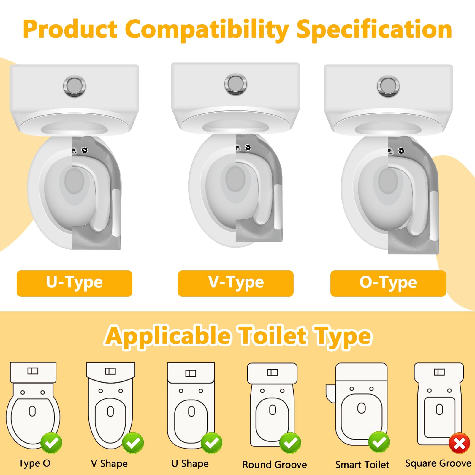 Riduttore Scaletta Wc Bambini, Riduttore Wc Con Scaletta, Scaletta WC Per Bambini 2 In 1 Con Scale, Pedana Antiscivolo Anti-Spruzzo, Riduttore Water