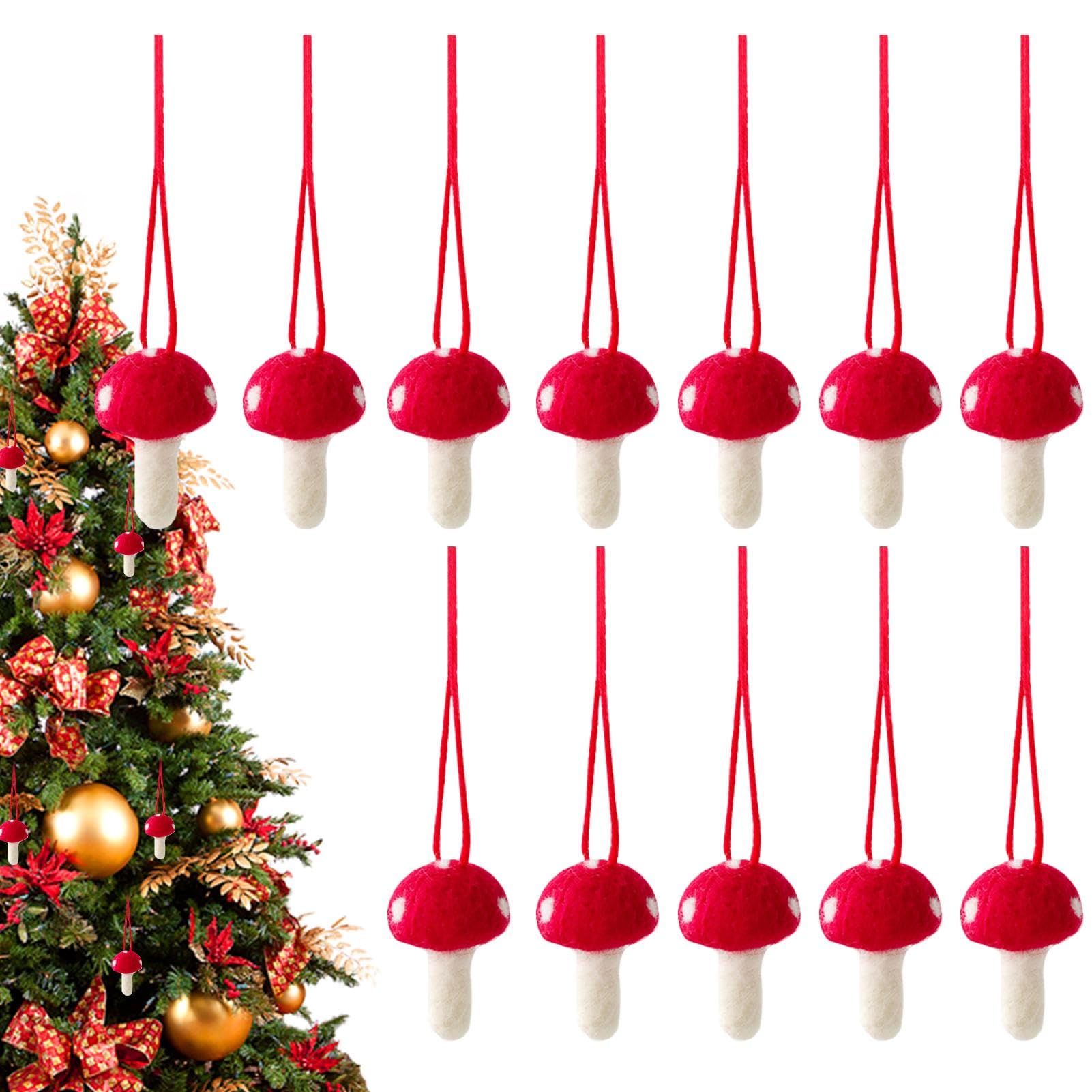 Amazon.co.jp: クリスマスツリー用キノコオーナメント、フェルトキノコ