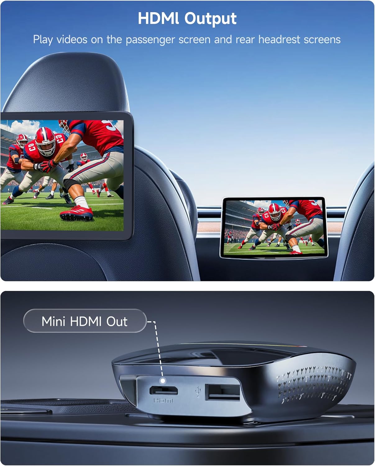 Magic Box - AI Box Carplay Android Auto Wireless, 4GB+32GB Car Video Box for YouTube, Netflix, Prime Video, Spotify w/Dual Wi-Fi & BT, Gen AI, HDMI Output, USB Playback, w/Mini OBD2, CB4DT