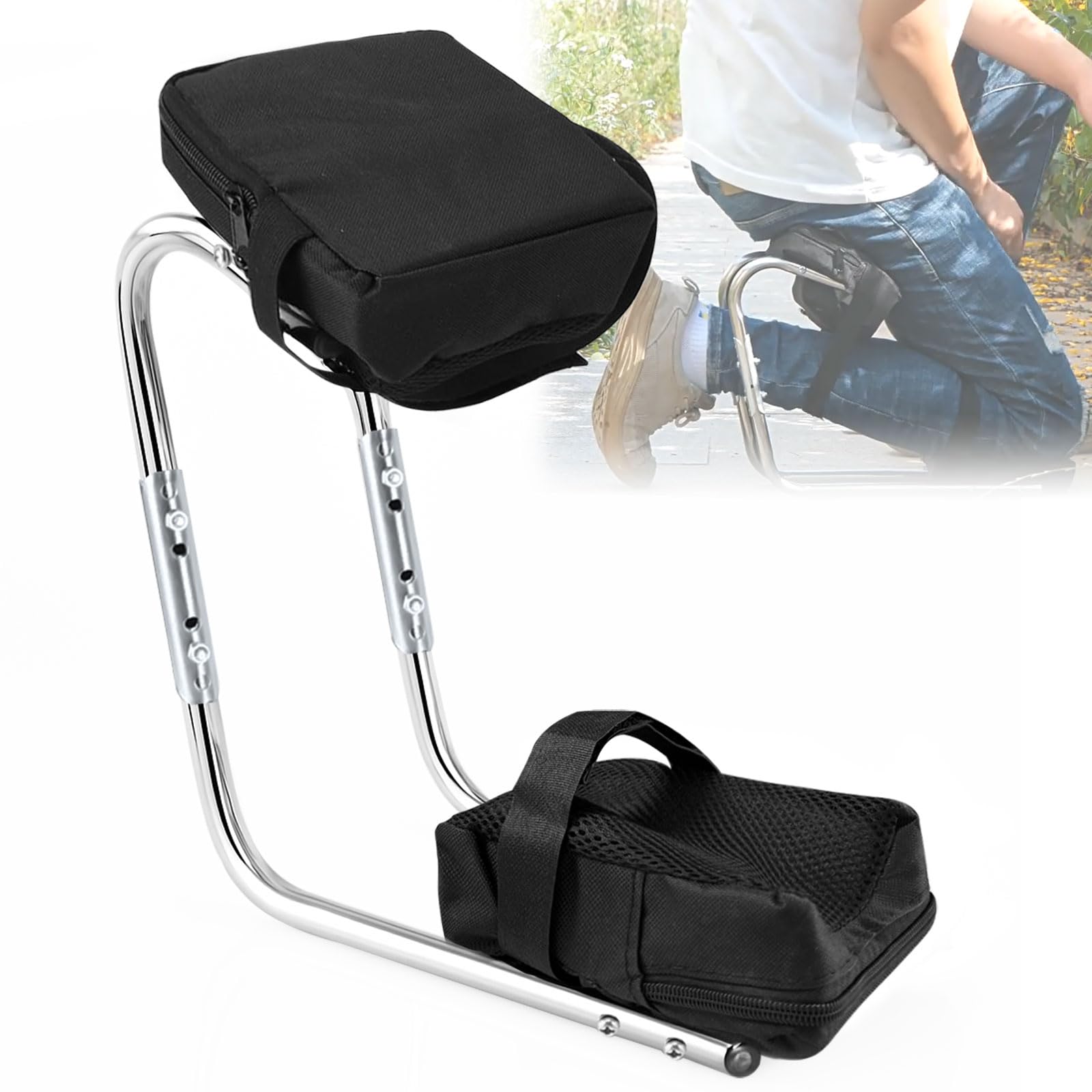 Bocguy Kniesitz Für Die Gartenarbeit, Verstellbare Höhe Gartenhocker Mit Sitz Kniepolster, Tragbare Garten Kniend Sitz, für Gartenarbeits, Garten kniends Arbeit sparende Werkzeuge