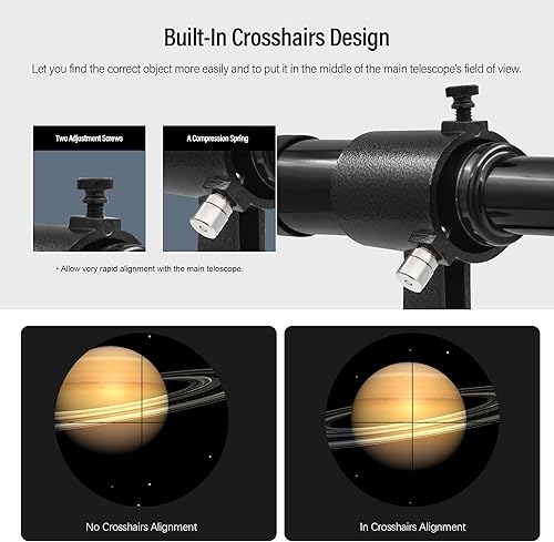 Miniatura 13 de Astromania Buscador de alcance 9x50, ángulo recto de imagen correcta, buscador de telescopio óptico, totalmente multicapa para telescopio