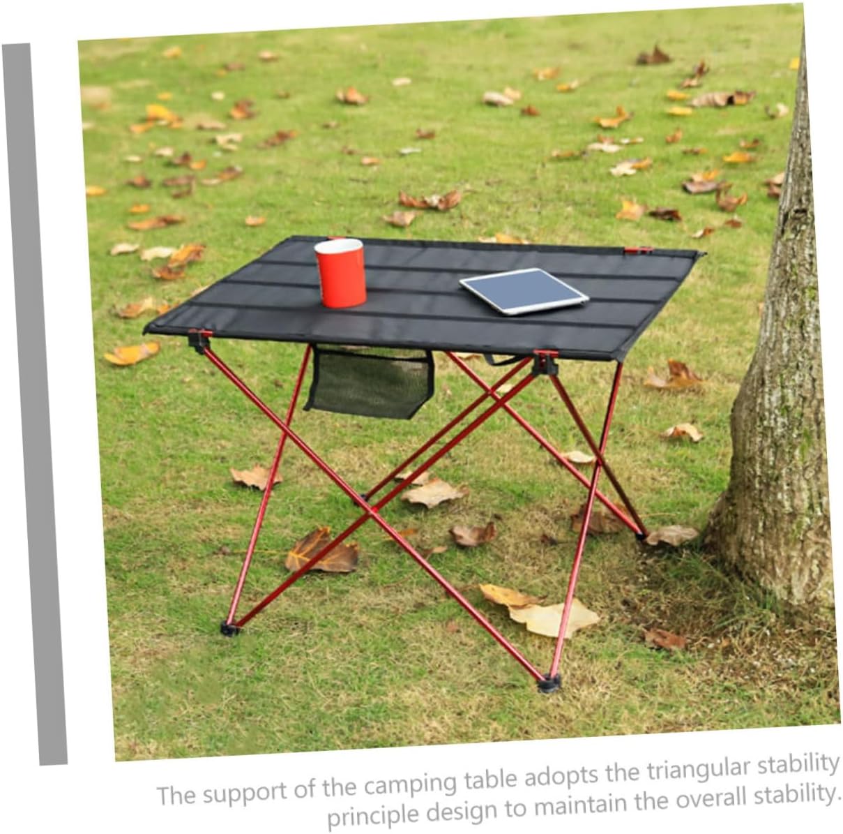Portable Foldable Camping Table Outdoor Small Lightweight Aluminum Alloy Picnic Table with Carry Handle for Hiking Beach and Travel