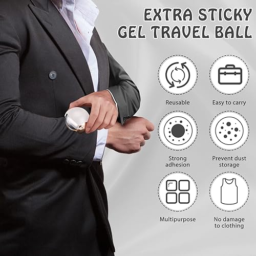 Miniatura 2 de Pelota enrollable lavable y reutilizable para pelo de mascotas, removedor de pelo de perros y gatos para ropa, lavandería, mini limpiador adhesivo,