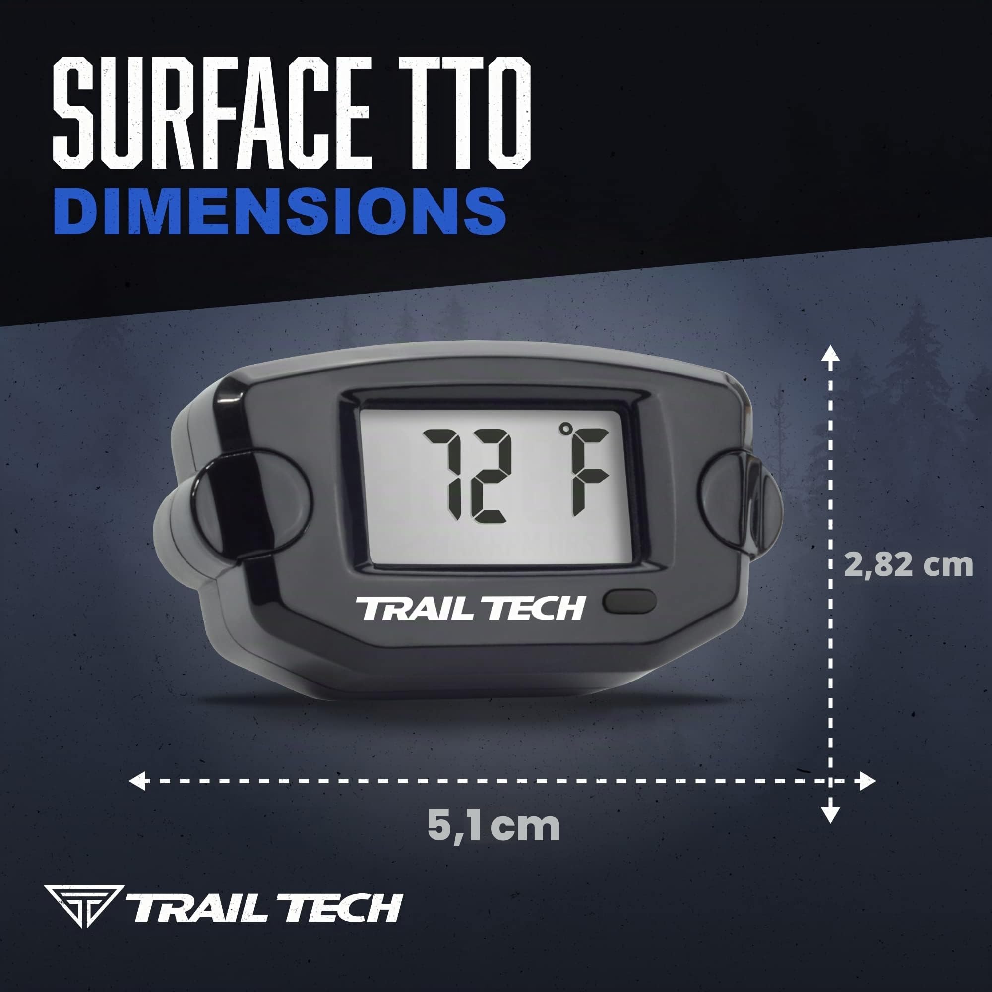 Trail Tech 742-EH3 Capteur de température numérique TTO Noir 25 mm