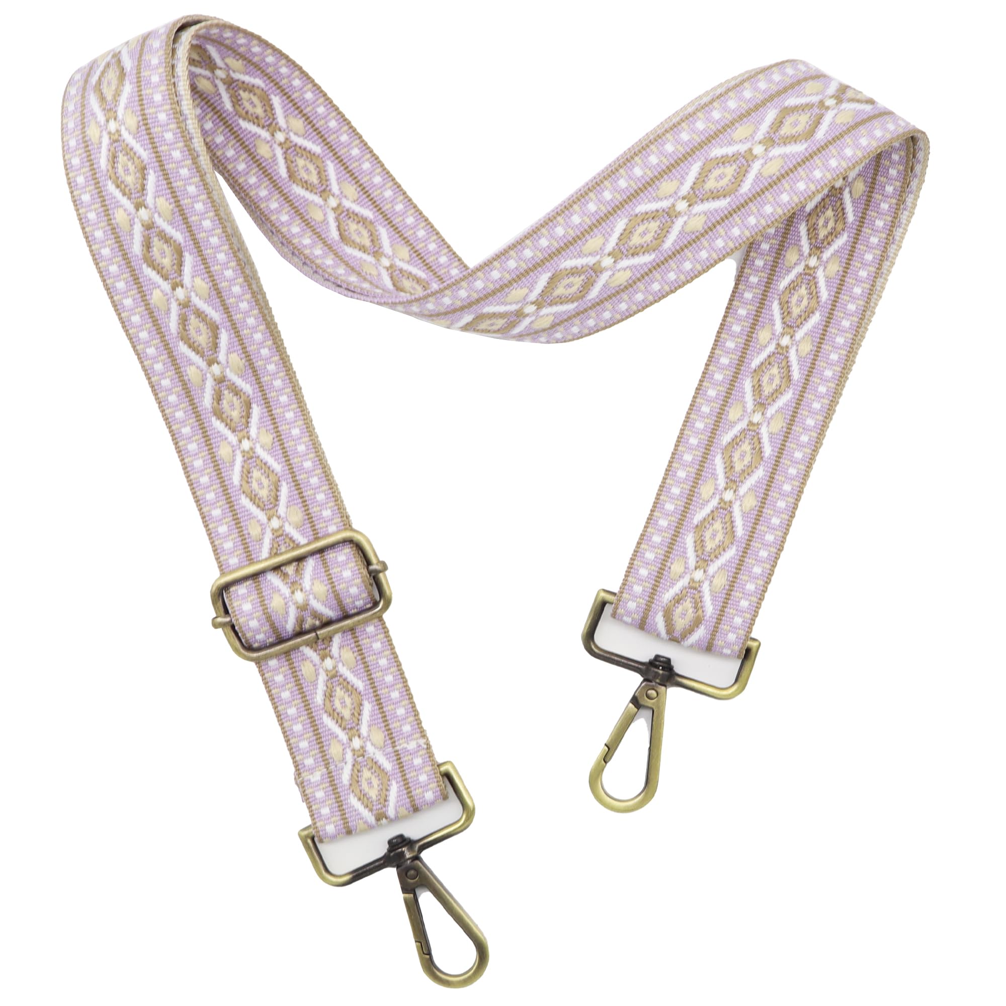 LEMEDE Purse Strap Adjustable Replacement Crossbody Bag Straps Retro Jacquard Embroidery Shoulder Straps for Shoulder Bag