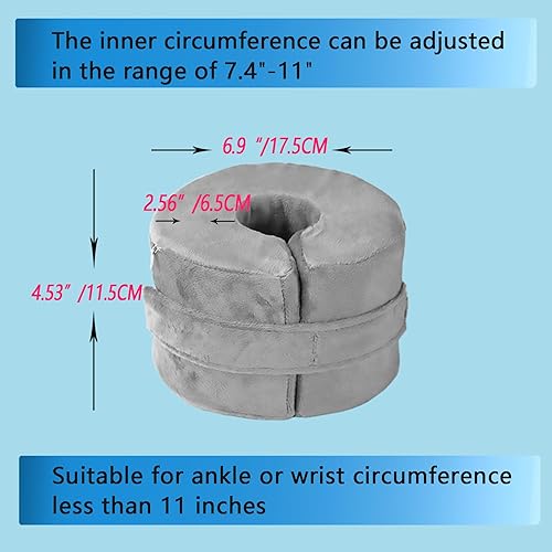 Miniatura 7 de Almohada de elevación de pie y tobillo para úlceras de cama y recuperación quirúrgica, protectores de talón de espuma de alta densidad con funda