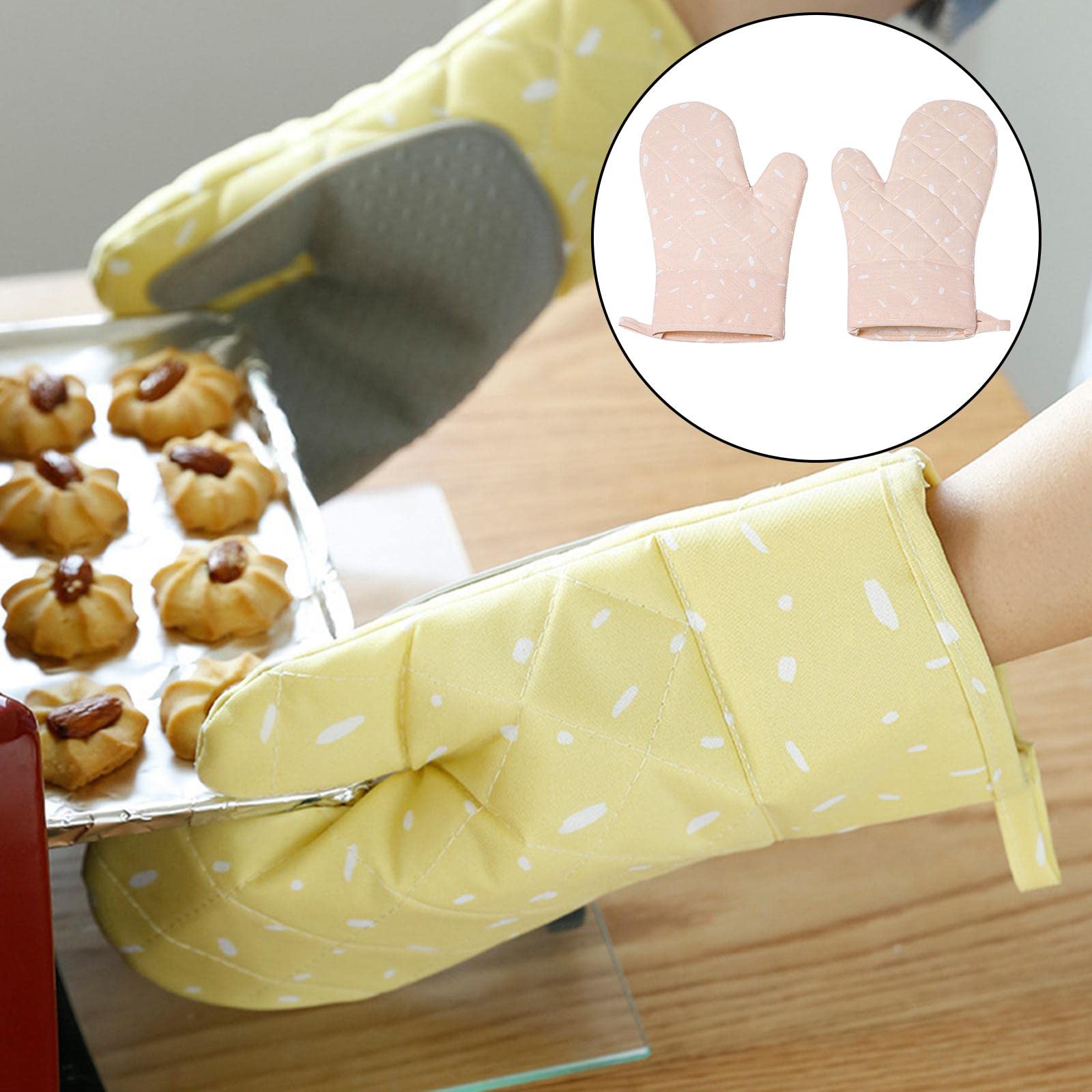 Guanti da Stufa a Legna Resistenti al Calore - Guanti da Lavoro for Uomo e Donna - Guanti da Giardinaggio e Cucina Lavabili in Lavatrice,Coprimanubri per Moto(Pink)