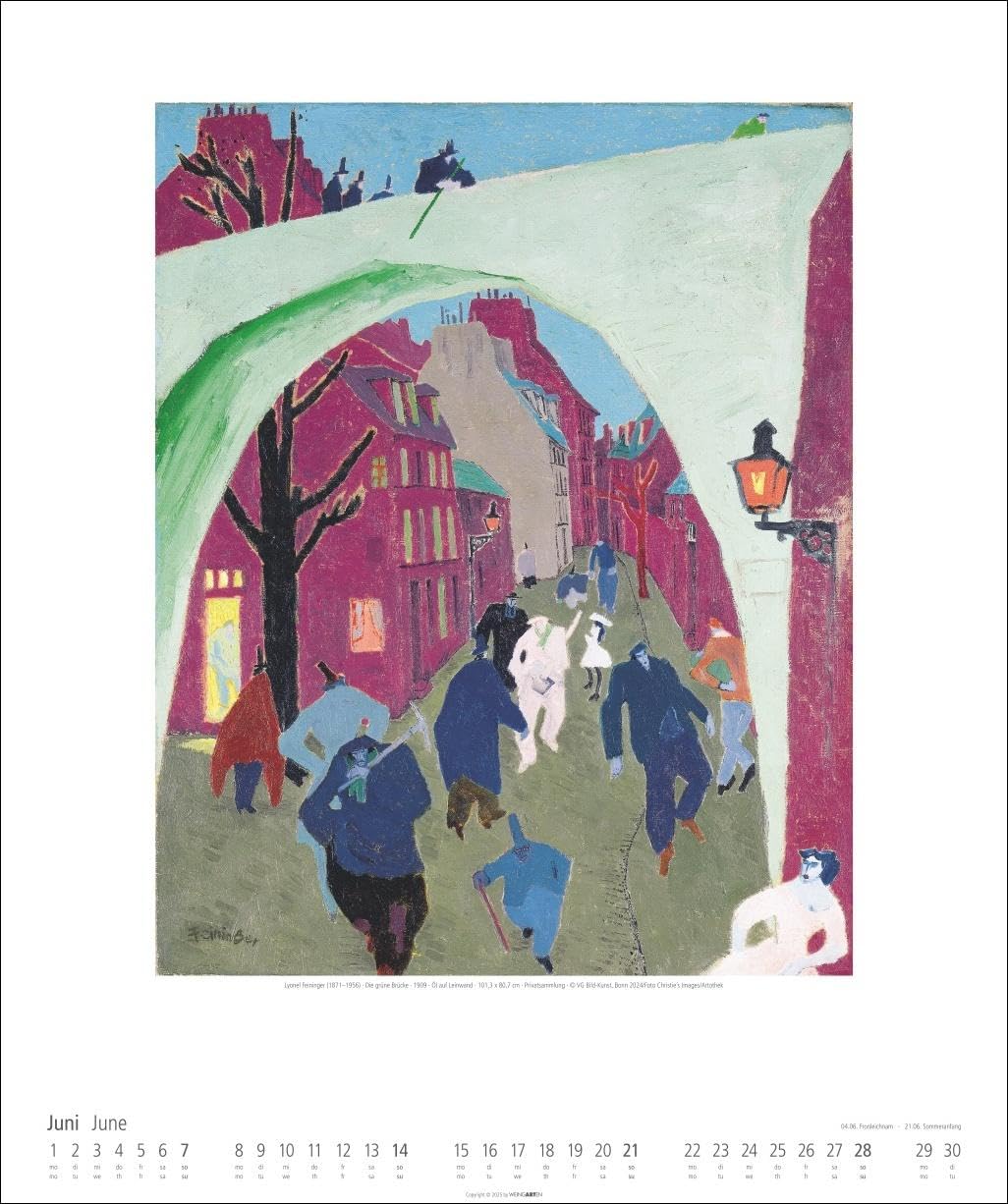 Lyonel Feininger Kalender 2026: Kubismus und Expressionismus in einem Kunstkalender im Großformat. Jahres-Wandkalender 2026, Format 46 x 55 cm.