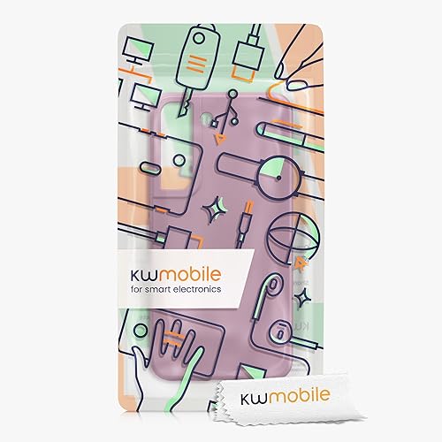 Miniatura 8 de kwmobile Funda compatible con Samsung Galaxy S22 - Funda de silicona TPU con acabado suave - Violeta orquídea