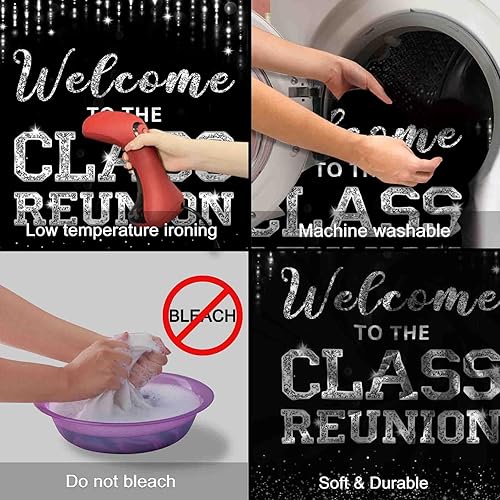 Miniatura 5 de ZTHMOE Fondo de poliéster de 72 x 43 pulgadas para reunión de bienvenida, escuela, reunión, fotografía, pancarta de decoración de fiesta de