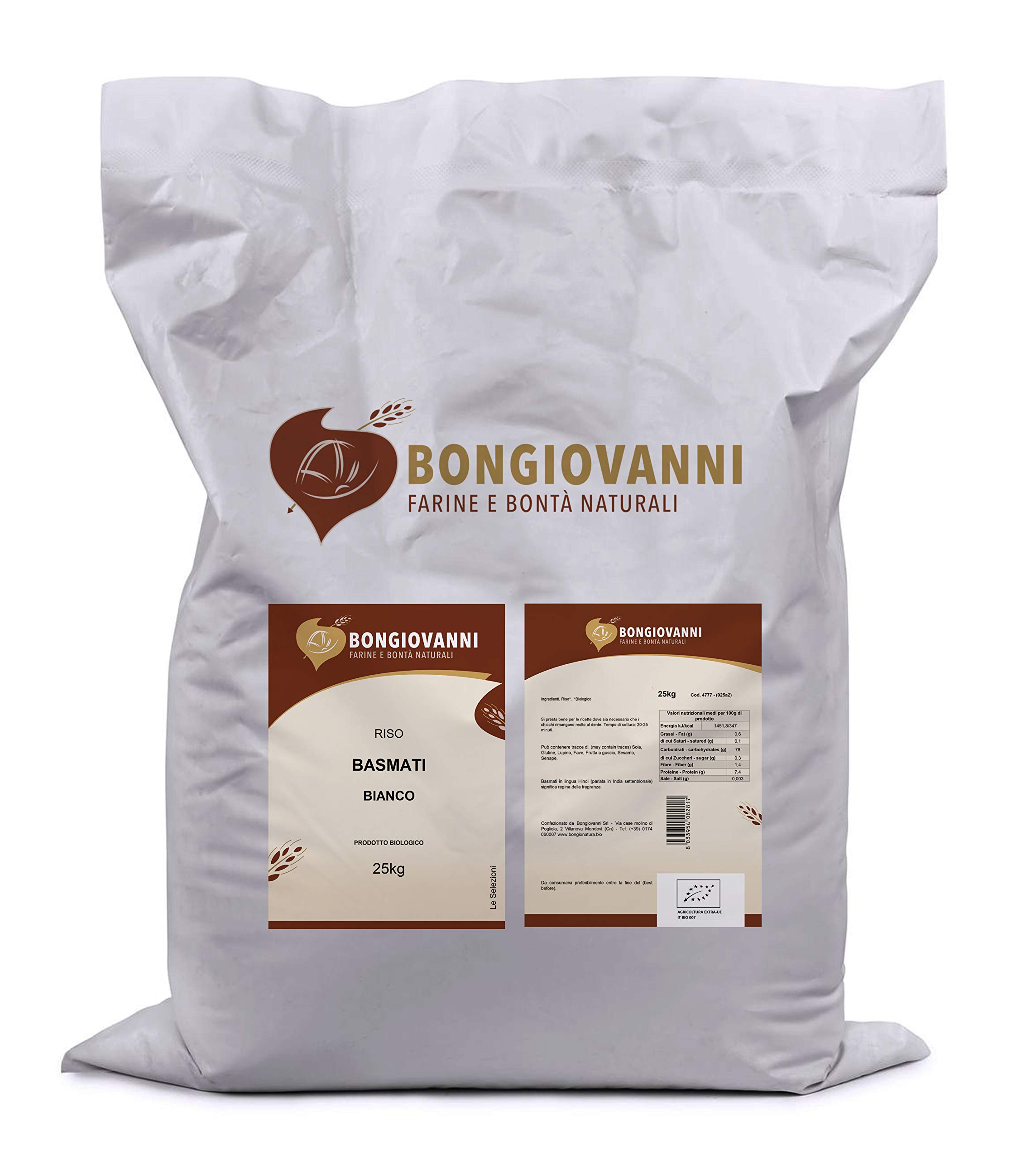 Riso Basmati Bianco 25Kg BIO