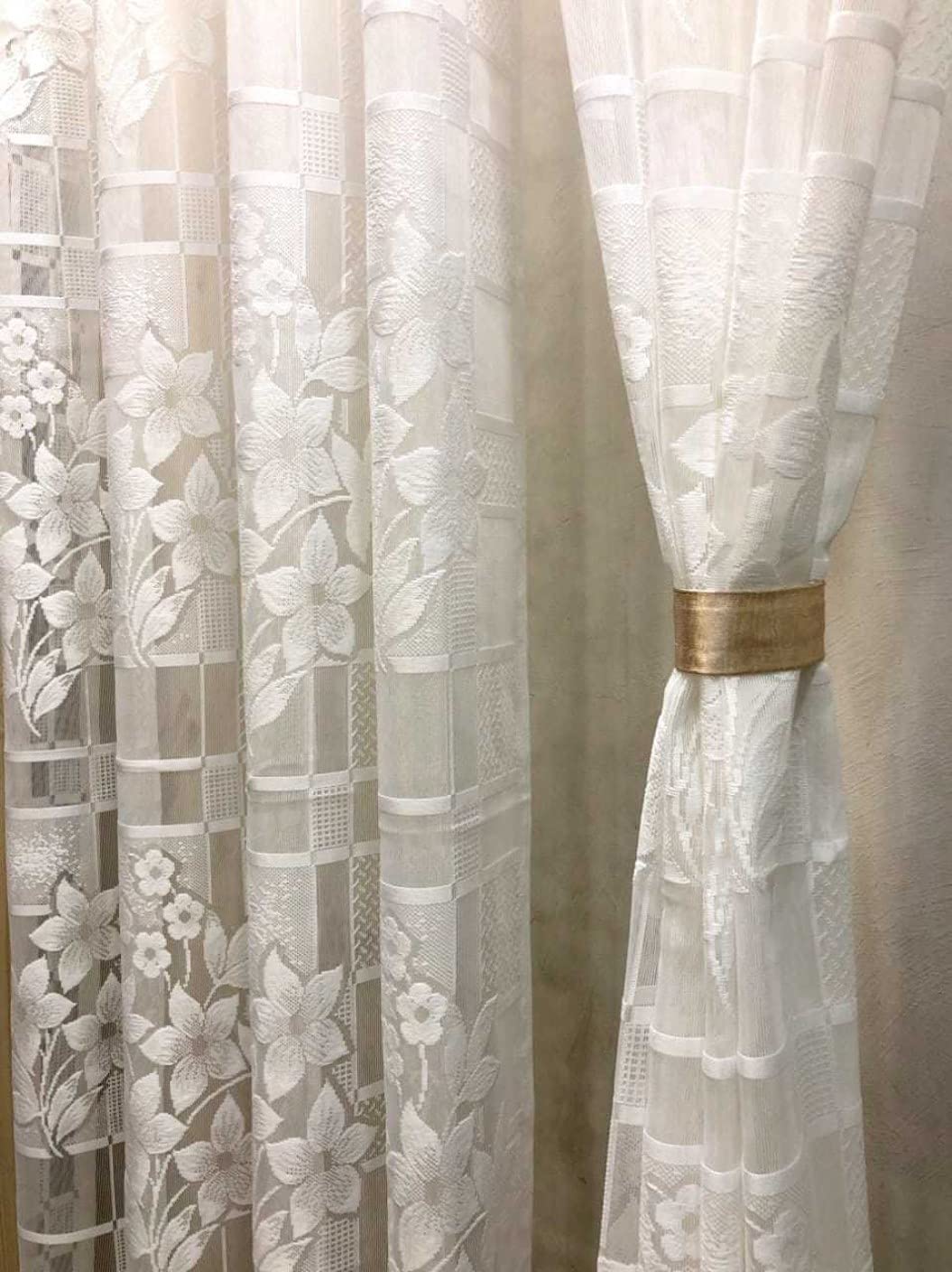 Transparent Curtains 7 Feet Long Set of 1 Pcs | White Sheer Door Curtains for Living Room, Bedroom | Lightweight 7 Feet Long Drapes for Home Decoration-image-20