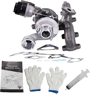 Bapmic BV39 Turbo Turbocharger 038253019S Compatible with Volkswagen VW Beetle Golf 2004 2005 2006,Jetta 2004-2005 1.9 TDI BEW, 038253016P with Wastegate Actuator & Gasket