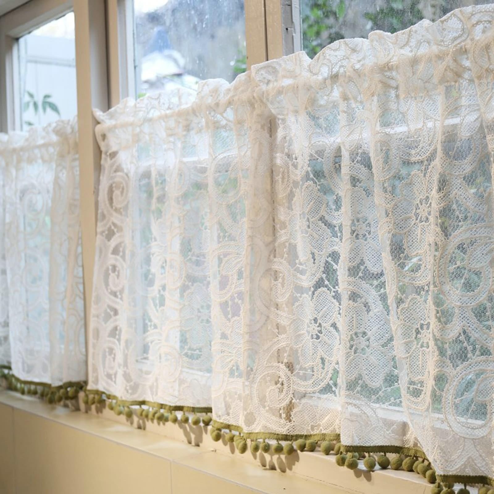 Visillo semitransparente KnSam de cocina para un ambiente bohemio acogedor