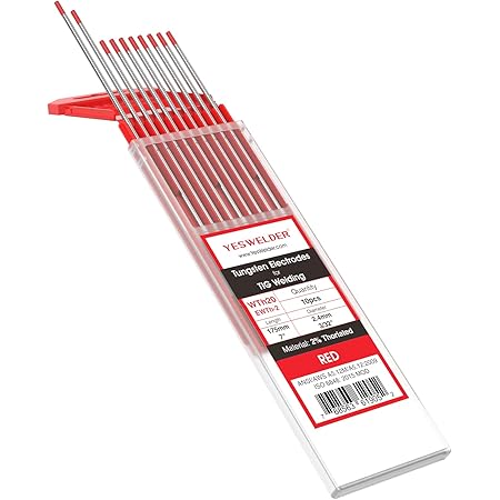 TEN-HIGH Soldadura TIG Electrodos de Tungsteno con 2% de Thorium WT20