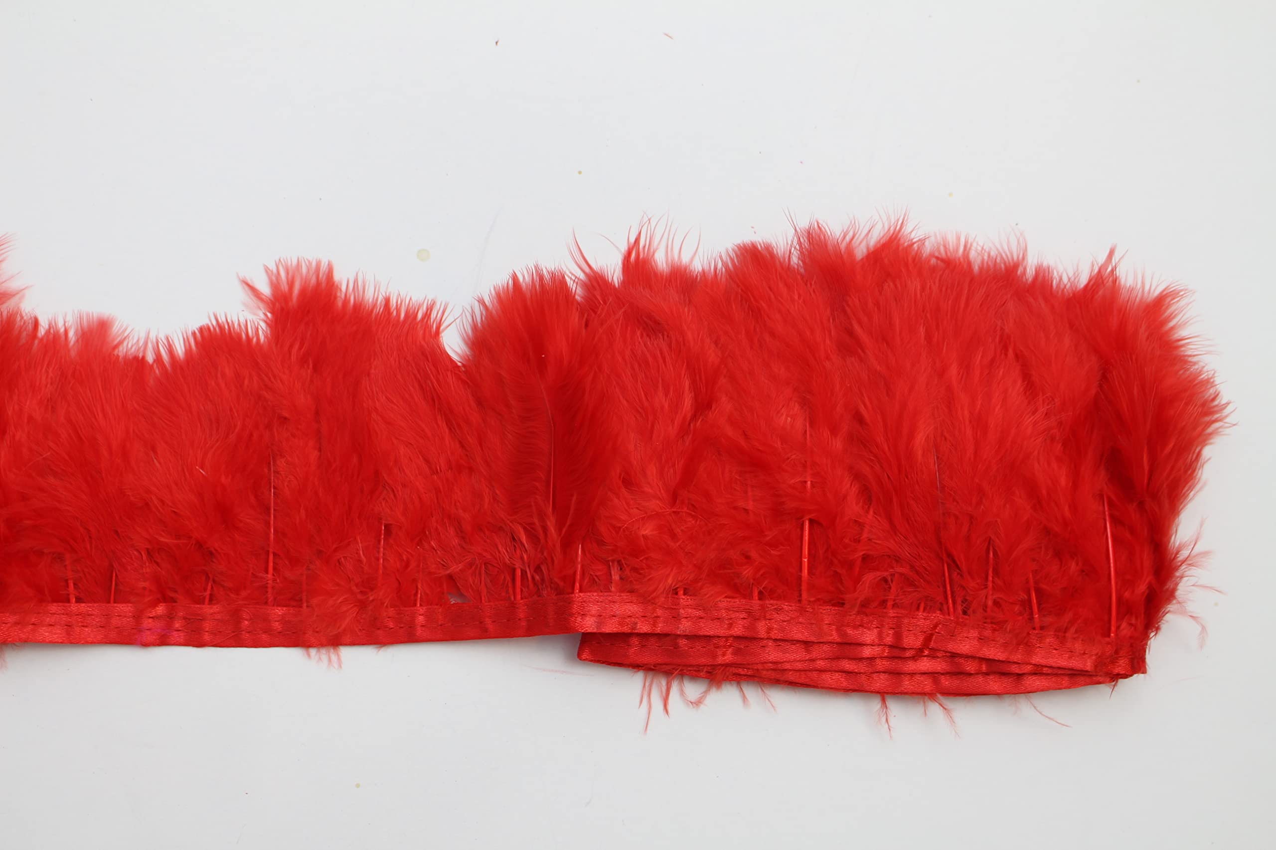 2 Yard Long Turkey Fluff Feather Fringe Trim, 3