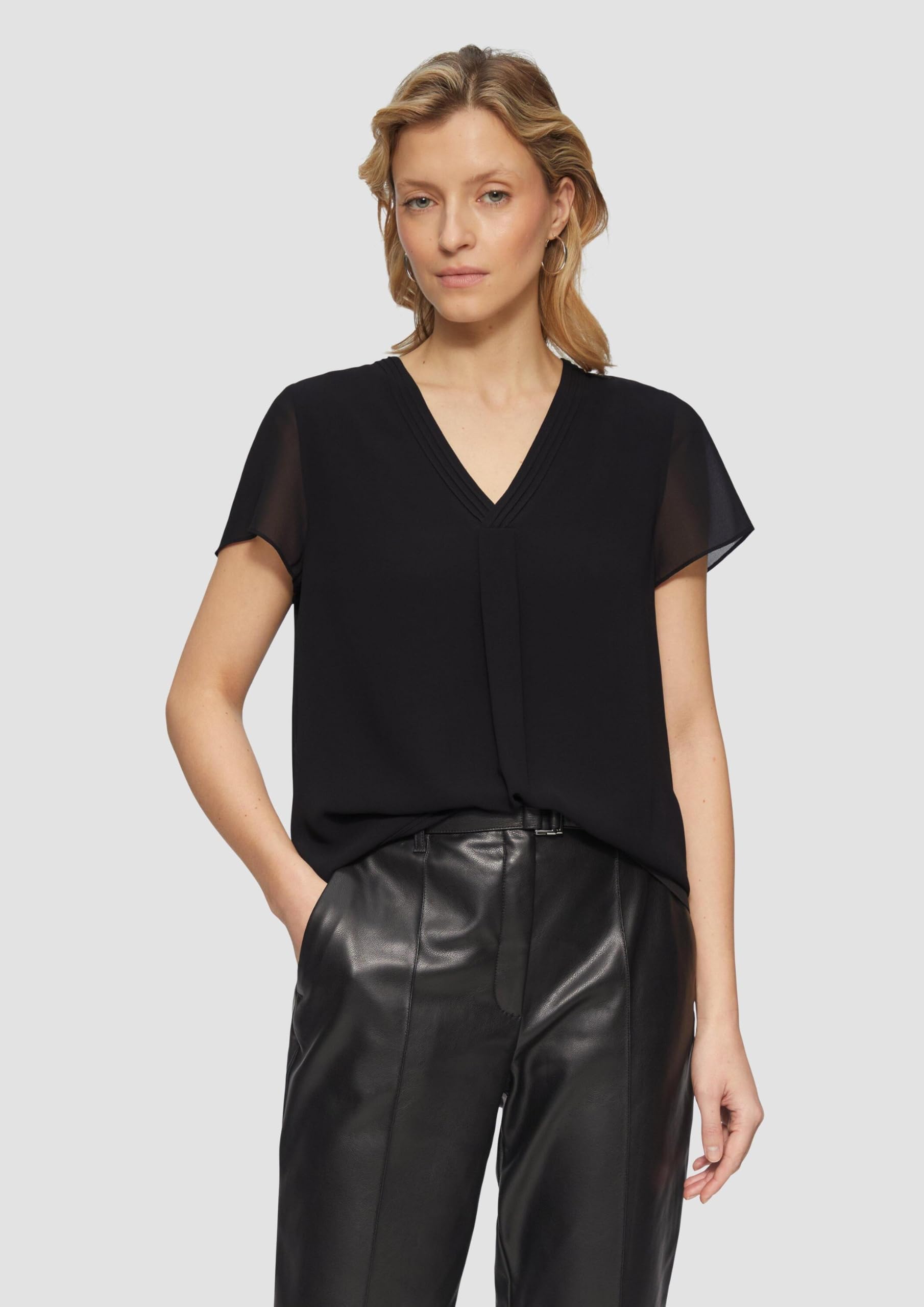 s.Oliver Layering-Bluse aus Chiffon
