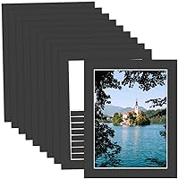 Vista 39 de MBC MAT BOARD CENTER, Paquete de 5 paspartús negros de 4x6 para fotos de 3x5, corte biselado, libre de ácido, grosor de 4 capas