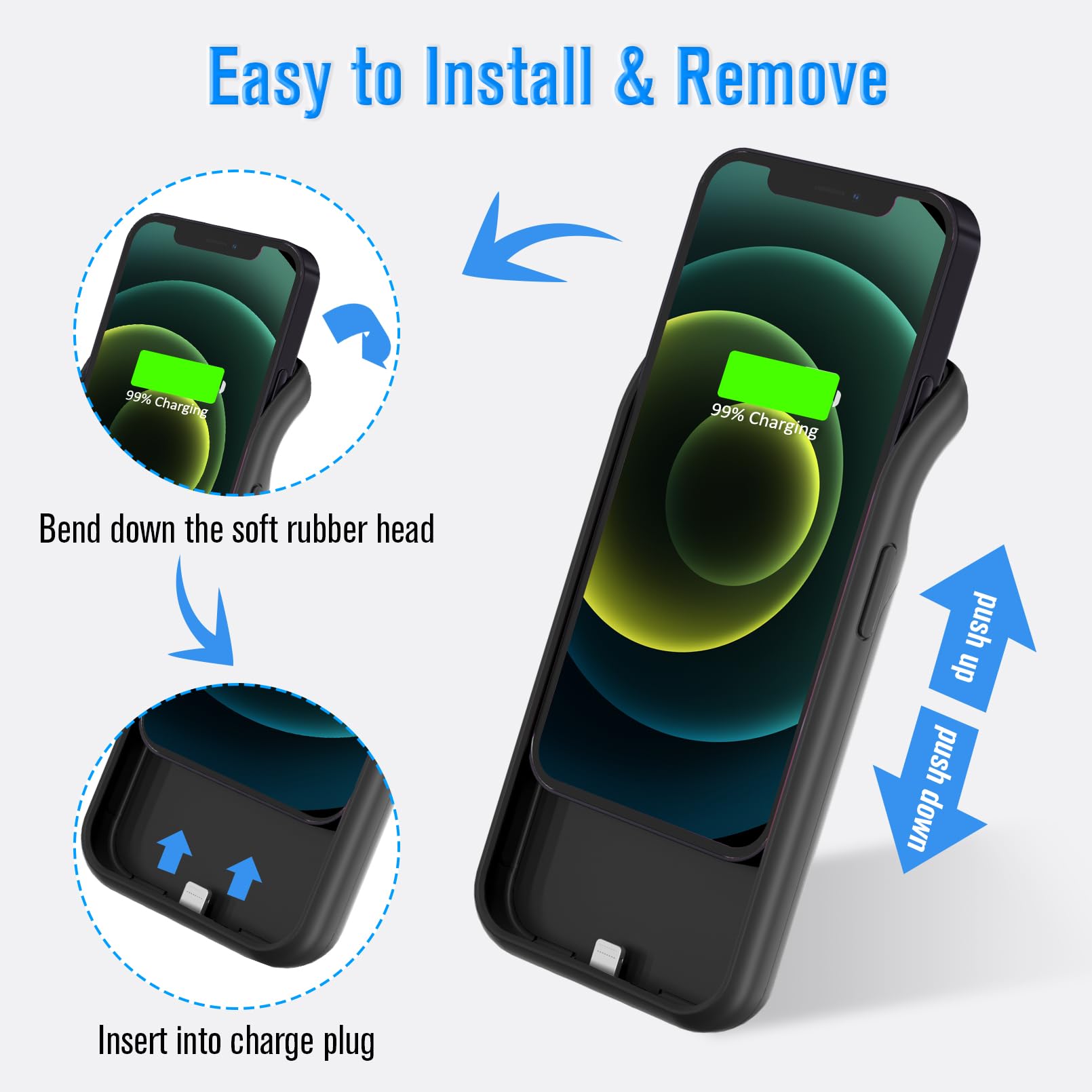 HUOBAO Battery case for iPhone 12 mini, [5000mAh] Charging Case for