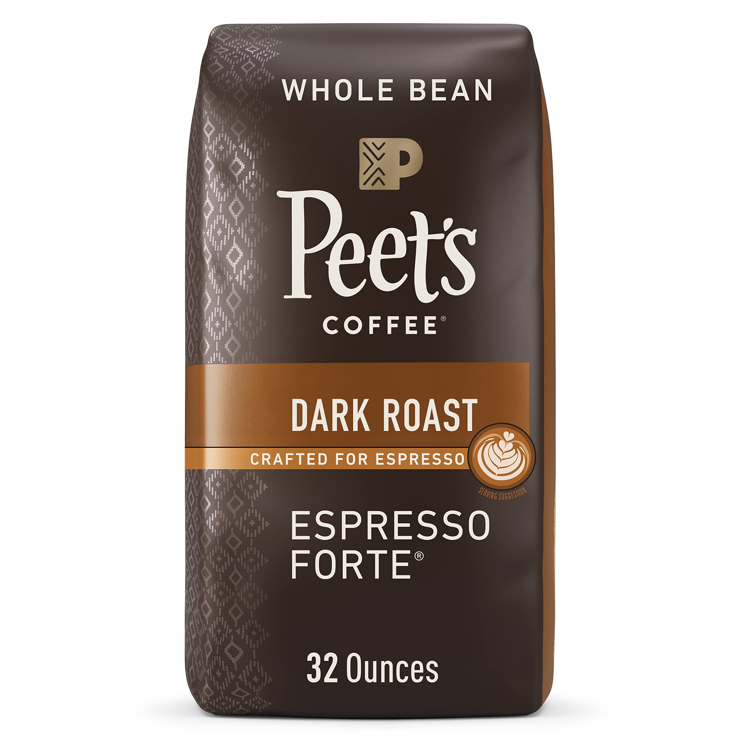 Photo 1 of Peet's Coffee, Dark Roast Whole Bean Coffee - Espresso Forte 32 Ounce Bag Espresso Forte 32 Ounce (Pack of 1)