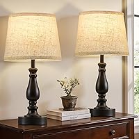 Vista 11 de Juego de 2 lámparas de mesa para dormitorio, lámparas de noche táctiles regulables con puertos USB A+C duales - Lámpara de mesita de noche para mesa