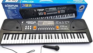 BlackZone Kids Piano Keyboard, Electronic Organ Multi-Function Portable, with Microphone, for Beginners Kid Musical Toys Pianos for Girls Boys Ages 3-8 (61 Key Big Piano)