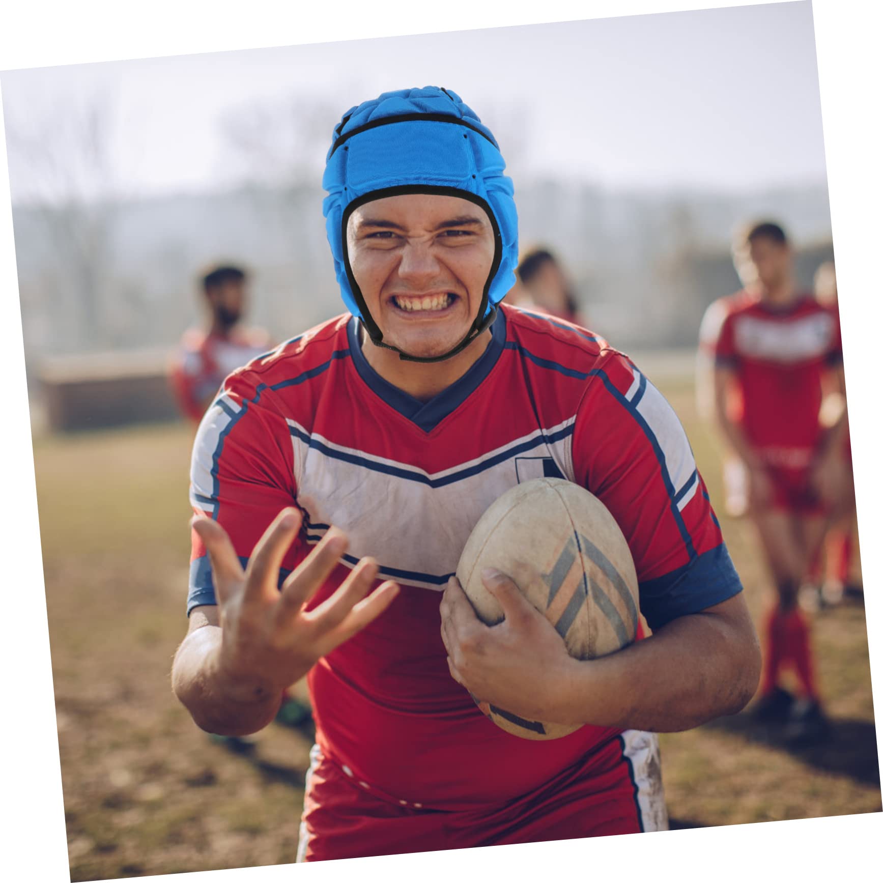 Toddmomy Schutzhut für Rugby Fußball Hockey Skating-Helm Keine Streifenmaterialien