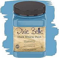 Vista 224 de Dixie Belle Paint Company - Pintura con acabado de tiza para muebles, color blanco lino (Drop Cloth), 8 fl oz, pintura mineral color blanco lino mate