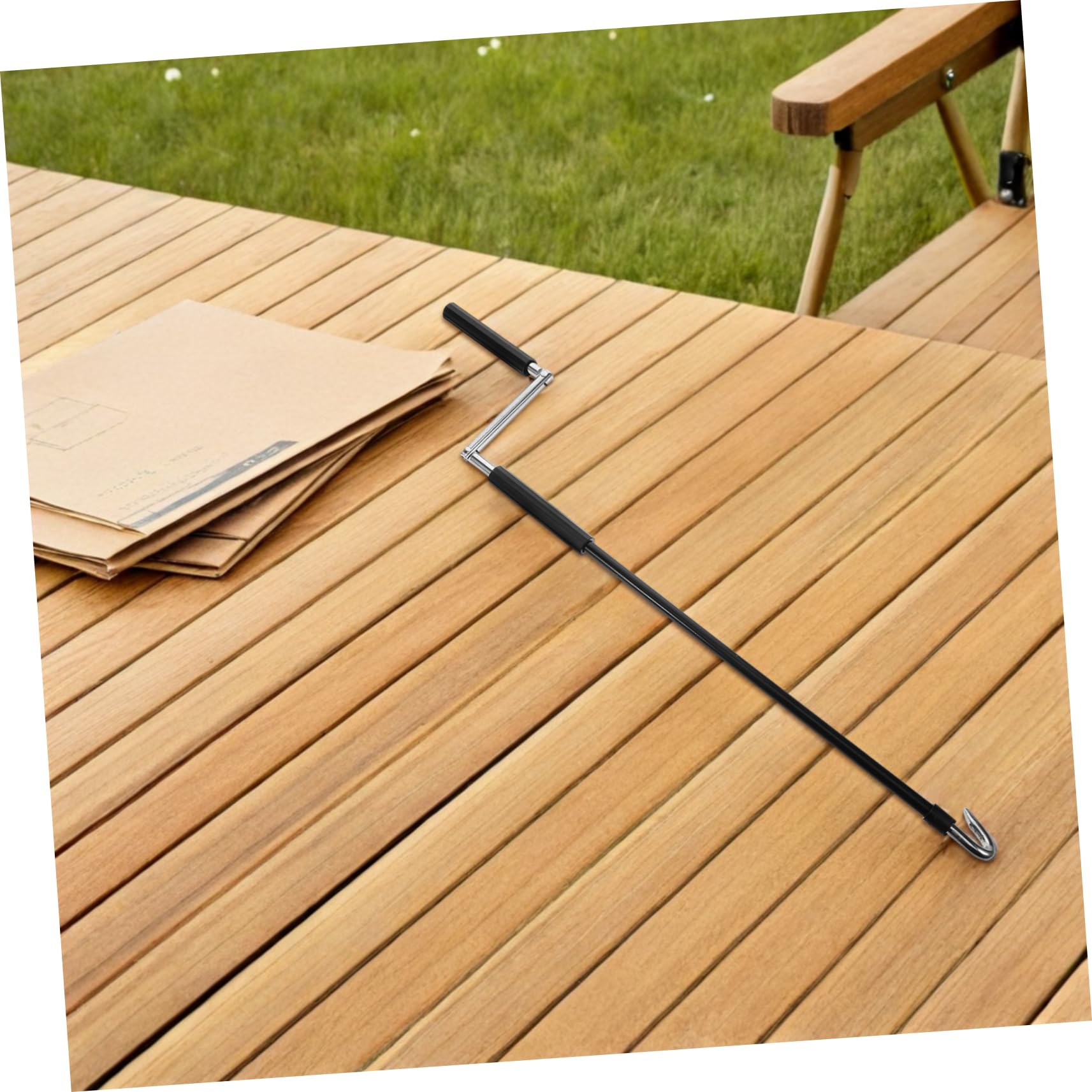 Manivelle Noire pour Store Banne Manuel Accessoire ExtéRieur Durable Et Facile À Utiliser pour Auvent Et Rideau 24.4 Pouces