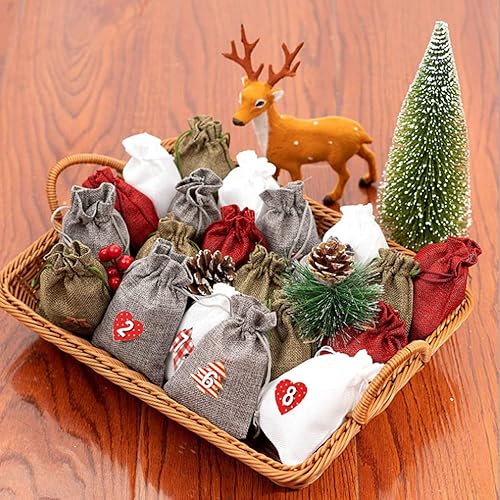 Miniatura 7 de Bezall 20 bolsas de arpillera con cordón, 2.7 x 3.5 pulgadas, bolsas de regalo de joyería de yute a granel para Navidad, boda, fiesta, regalos (gris)