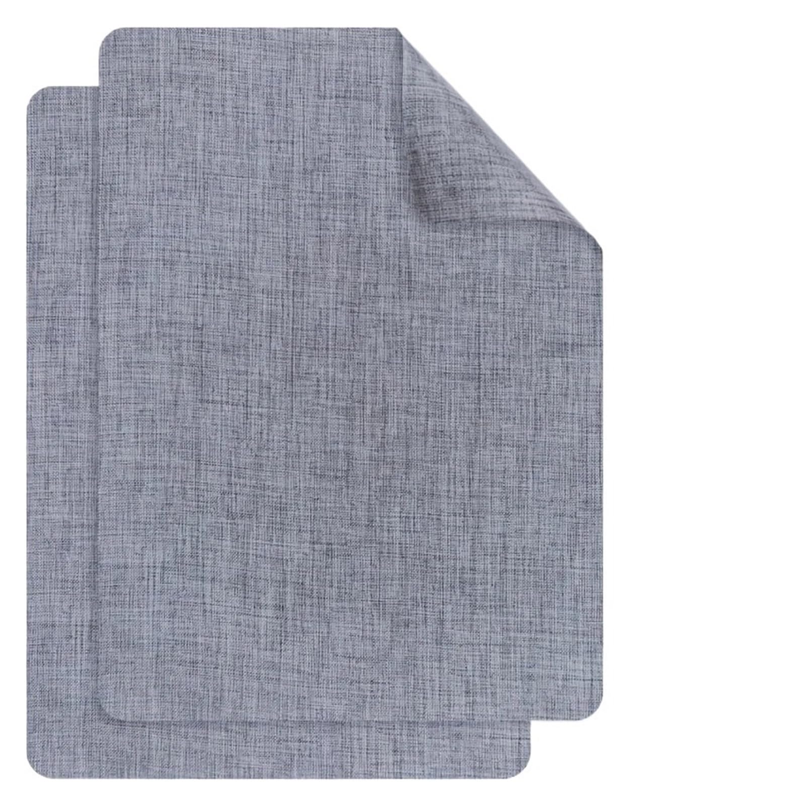 Patch en lin pour réparer les rayures de chat sur le canapé gris