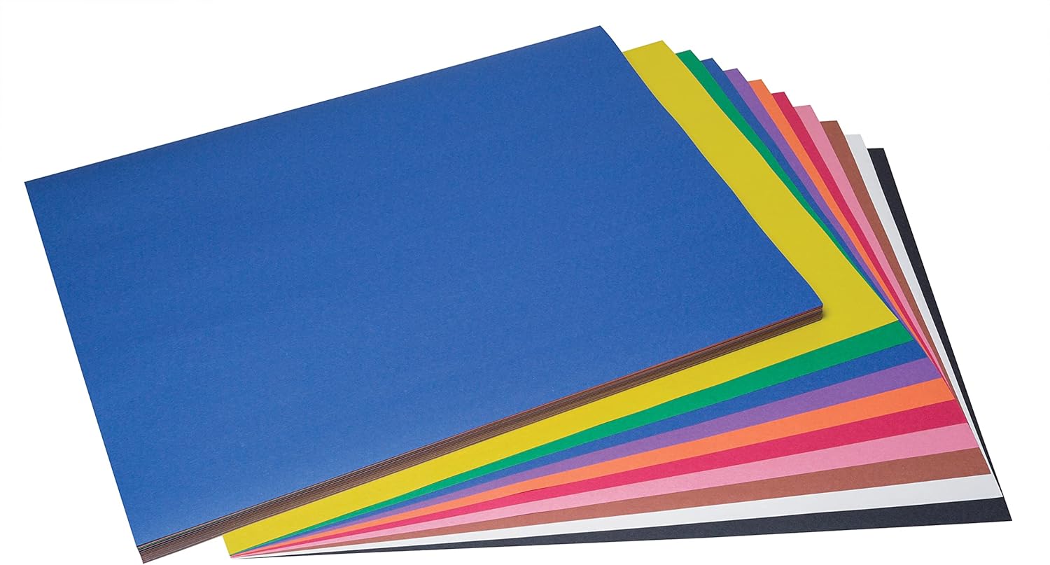 Prang (Formerly SunWorks) Construction Paper, 10 Assorted Colors, 18 x 24, 100 Sheets